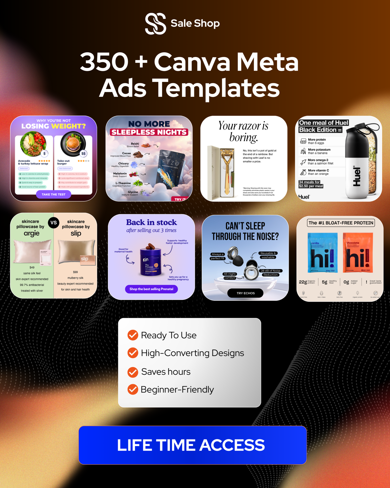 350 + canva meta ad templates — stop wasting hours designing ads & start getting results